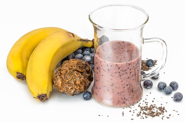 Smoothie, Blueberry, Banana, Granadilla