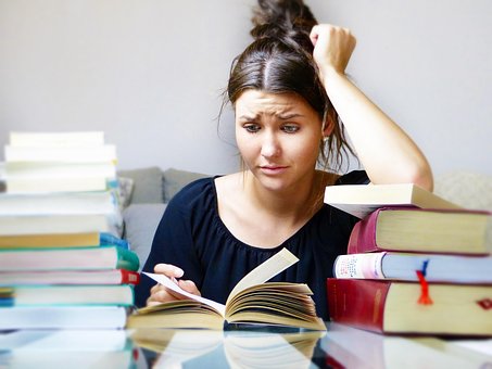 Books, Woman, Girl, Youthful, To Study